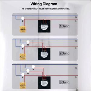 Interruptor de encendido inteligente Tuya, <span class=keywords><strong>pulsador</strong></span> de pared con <span class=keywords><strong>WiFi</strong></span>, 1/2/3/4 entradas, inalámbrico, para la UE, Reino Unido, Alexa, asistente de Google Home - Product Image 4