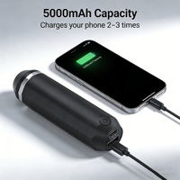 Chauffe-mains et lampe torche USB/à piles 2026 C306 avec batterie externe 4000-6000mAh, charge rapide, support magnétique, usage domestique