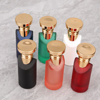 Nouveauté HMPerfume Flacon de parfum en verre 30 ml, forme cylindrique de luxe, sérigraphie givrée, atomiseur de parfum