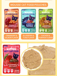 Suministro de fábrica, comida húmeda cremosa para gatos, comida para gatos con alto contenido de proteínas, aperitivos, sin colores artificiales para gatitos y adultos de digestión sensible - Product Image 5