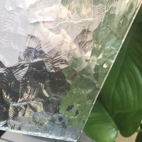 Verre trempé ultra transparent à motif Moru de 3 mm, 4 mm, 5 mm, 6 mm, utilisé pour les cloisons de salle de bain