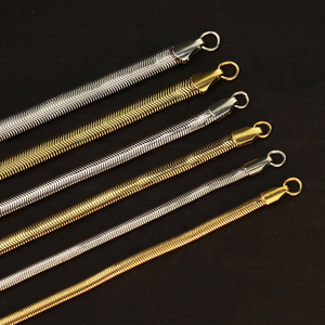 थोक स्टेनलेस स्टील फ्लैट नाग चेन सोने चांदी महिलाओं पुरुषों हिप हॉप गहने फैशन Herringbone नाग चेन हार - Product Image 4