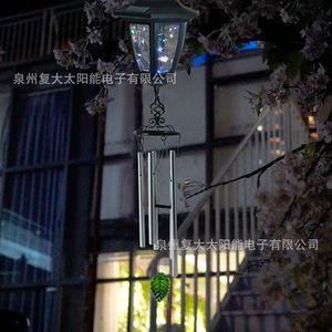 Solar Aluminum Wind Chime <b>Led</b> Outdoor Hanging Garden <b>Light</b> With <b>Light</b> <b>Sensor</b> Mono Si Cell - Product Image 5