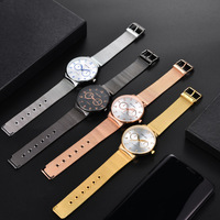Montre Homme Personnalisée à Deux Cadrans, Bracelet Milanaise, Quartz, Aiguilles, Écologique, Tendance, Meilleure Vente à l'Export