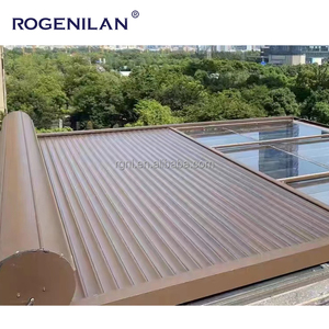 Rideau électrique en <span class=keywords><strong>aluminium</strong></span> intelligent pour véranda, fenêtre rétractable, pare-soleil, rouleau <span class=keywords><strong>de</strong></span> toit pour volet roulant - Product Image 2