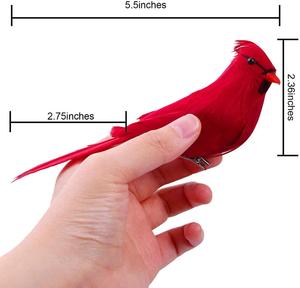 Fournisseur de décorations de Noël, oiseaux cardinaux de Noël sur l'arbre, festival de Noël, oiseaux rouges sur l'arbre en plastique - Product Image 2