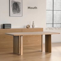 Table à manger rectangulaire en bois de frêne massif nordique pour la maison, le salon, le bureau, les salles de conférence, les petits appartements
