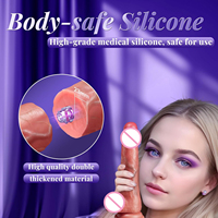 Fernbedienbarer Heiz-Silikon-Dildo mit Saugnapf, 10 Stoß- und Vibrationsmodi