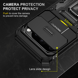 Funda Protectora Antigolpes para <span class=keywords><strong>Google</strong></span> Pixel 10 Pro XL 9 8 7A, con Cubierta Deslizante para Cámara, Anillo de Soporte, Soporte Magnético para Coche - Product Image 4