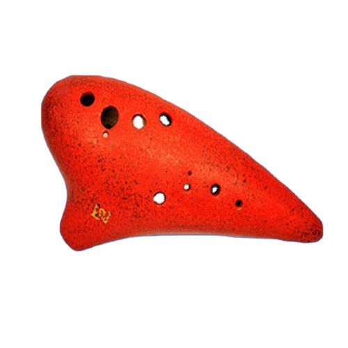 12 отверстий, крупный бас, глазурованная окарина