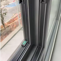 Vente en gros de haute qualité résistance au vent ouverture vers l'extérieur pont cassé fenêtre à battant en alliage d'aluminium avec profils haute résistance
