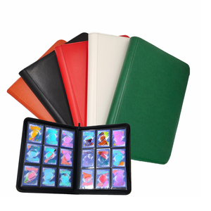 Zipped Card Binder 400 Pockets Trading Card Binder Wholesale PU Leather 9 Card Binder For Pokemon Yugioh Dragon Ball