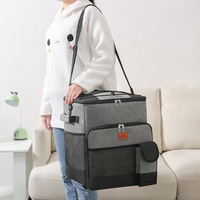 Grand sac de chariot de pique-nique en plein air refroidisseur de roulement isolé remorqueur amovible sac à dos de livraison réfrigéré roulant Portable roues