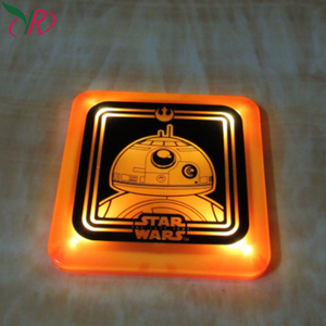 Au in LED phát sáng trong bóng tối Coaster cho bia hoặc Vodka Chai ánh sáng tổ chức sự kiện trang trí nguồn cung cấp bên khuyến mãi - Product Image 4