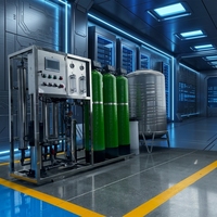Unité de pompage à osmose inverse RO double étage avec PLC, machine à eau ultra pure pour le lavage de cartes électroniques en usine, garantie 1 an