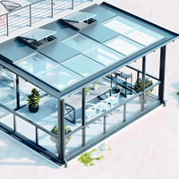 Kits de véranda modernes en aluminium de qualité supérieure, double vitrage trempé Low-E, préfabriqués, thermiquement efficaces pour une utilisation toute l'année