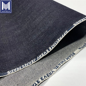 Tissu en denim indigo japonais 100 % coton 14,1 oz personnalisé, bordure Dobby, style Slub, <span class=keywords><strong>jean</strong></span> <span class=keywords><strong>Wrangler</strong></span>, fil tissé, pour garçons et filles - Product Image 1