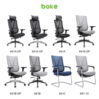 Chaise de bureau élégante pivotante ergonomique à dossier haut, confortable, en maille, avec appui-tête réglable, design en nylon moderne de luxe, OEM