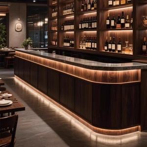 Quầy <span class=keywords><strong>bar</strong></span> Chất lượng cao tùy chỉnh Quầy <span class=keywords><strong>Bar</strong></span> Gỗ cho các cửa hàng cà phê hoặc trung tâm thương mại - Product Image 5