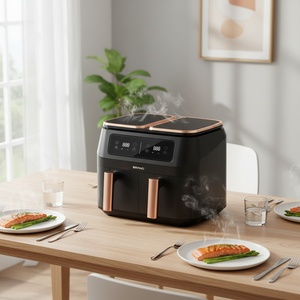 Anbolife Nouvelle <span class=keywords><strong>Friteuse</strong></span> à Air 8L à Double Panier, 8 Menus Préprogrammés, Grand Écran Numérique Intelligent, Contrôle avec 10 Menus Rapides Préprogrammés - Product Image 5