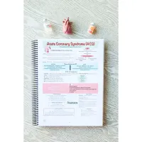 Carnet spirale personnalisé LABON pour étudiants en soins infirmiers – Guide d'étude avec tableaux des signes vitaux, des doses de médicaments et des notes d'anatomie