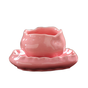 150ml High-Appearancy-Level <b>Ceramic</b> <b>Cup</b> Pink Master <b>Cup</b> Personal Tasting <b>Cup</b>, Gongfu Tea Set Single <b>Cup</b> Coffee <b>Cup</b> Saucer - Product Image 1