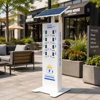 Borne de recharge mobile solaire compatible avec les batteries AMG GEL 12V 14A pour activités de plein air et événements sportifs