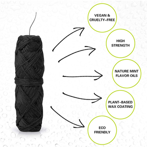<span class=keywords><strong>Fil</strong></span> <span class=keywords><strong>dentaire</strong></span> écologique zéro déchet au charbon de bambou, maïs naturel, végétalien, saveur menthe, compostable, 30m, emballage bouteille en verre pour - Product Image 3