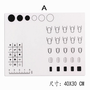 Plantilla enrollable <span class=keywords><strong>para</strong></span> decoración de uñas, hojas de entrenamiento, esterilla de práctica de uñas de silicona acrílica Flexible - Product Image 6