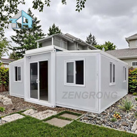 Conteneur de mer modulaire en bois pour la maison/le bureau de 20 pieds, paquet plat extensible de 37 m² préfabriqué fabriqué avec panneau sandwich pour l'extérieur