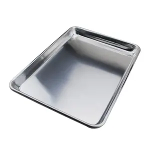 Stainless steel square tray 304 medical dental flat bottom Rectangular dental tray dental instrument tray