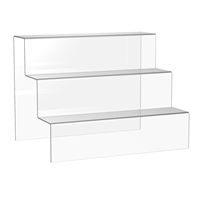 Supports en acrylique 3 "W X 10" H Support de chaussures incliné Tongs transparentes Affichage de sandales