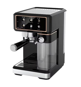 Machine à café expresso professionnelle multifonction 19 BAR LED en acier inoxydable noir - Product Image 6