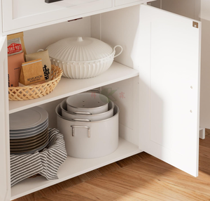 <span class=keywords><strong>Buffet</strong></span> de cuisine style farmhouse avec tiroirs <span class=keywords><strong>et</strong></span> portes, étagères réglables, rangement pour bar à café, <span class=keywords><strong>blanc</strong></span> - Product Image 3