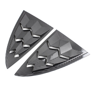 Couverture de vitre latérale arrière Tesla Model 3, motif en fibre de carbone noire, ABS, autocollant décoratif de protection pour carrosserie de voiture, 17-21 - Product Image 5