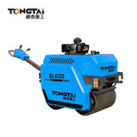 Compacteur routier à double tambour de 500 kg, moteur Changfa, compresseur vibrant, alimenté au diesel, pompe à moteur haute efficacité, modèle performant