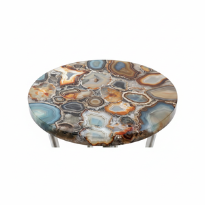 Handcrafted Polished Agate Seal Stone Luxury Modern Home Decor Religious Flower Model Pattern Resin Customized Color Crafted - Product Image 2