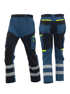 <span class=keywords><strong>Pantalon</strong></span> de <span class=keywords><strong>travail</strong></span> de sécurité pour hommes, haute visibilité, multi-poches, en polyester indéchirable, pour atelier, usine, construction, printemps - Product Image 4