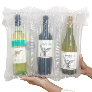 750MLリサイクル可能な強力なエアコラムバッグ保護パッケージインフレータブルラップパックワイン包装材料用バブルバッグ
