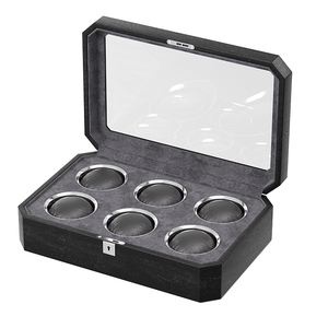 <span class=keywords><strong>Caja</strong></span> Organizadora <span class=keywords><strong>de</strong></span> Relojes Octagonal Negra <span class=keywords><strong>de</strong></span> Lujo con Diseño <span class=keywords><strong>de</strong></span> Logotipo Personalizado para Relojes <span class=keywords><strong>Casio</strong></span> y Colecciones Premium - Product Image 4