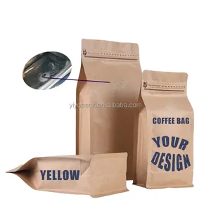 Bolsa de café biodegradável com 12oz, bolsa de café, embalagem para café, fundo plano, compostável, preta com zíper, 250g 1kg