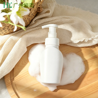 Flacon cosmétique en PEHD pour nettoyant visage 200 ml, flacon pompe moussant pour désinfectant pour les mains, flacons en plastique
