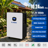 Sistema de Almacenamiento de Energía Todo en Uno de 6kW 10.24kWh 51.2V 200Ah, Venta al Por Mayor, Almacén en la UE, Alemania, Francia, VDE 4105 IEC62619 CE