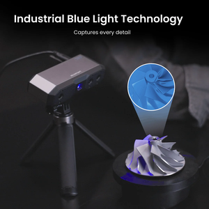 เครื่องสแกน 3 มิติ รุ่น High-Accuracy Mini 2 แสงสีฟ้า ความแม่นยำสูงด้วยเลเซอร์ ความเร็วสแกนสูง สำหรับงานอุตสาหกรรม รองรับการพิมพ์แบบ FDM ขนาด 1.75 มม. วัสดุอะลูมิเนียม - Product Image 2