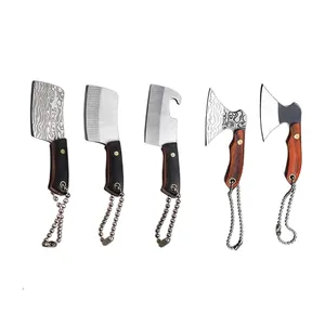 Presente do negócio Mini Bolso Minúsculo Faca Damasco para Mulheres Homens Mini Faca com Pocket Knife Sharpener