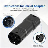 Adaptor Pengisi Daya Stasiun EV GB/T ke NACS AC250V 32A Adaptor Pengisi Daya EV