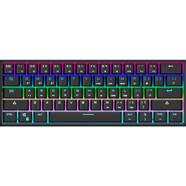 Dual Mode Wired and Wireless Gaming Mechanical Keyboard Rgb Backlit MINI Compact Size Portable Office and Gaming Keyboard