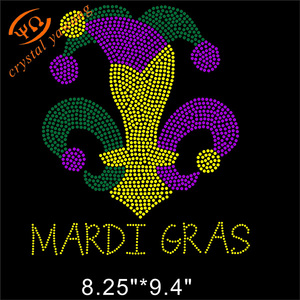 ลายปักติดเสื้อแบบรีดร้อน ลายมาร์ดิกราส์ พร้อมลายดอกฟลอร์เดลิส สำหรับงาน DIY - Product Image 6