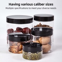 Best-seller - Pots en plastique ronds de 100/200/250 ml avec couvercle - Contenants cosmétiques pour beurre corporel, lotion alimentaire, nettoyant visage