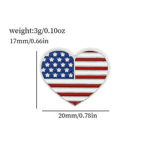 Venda quente Dia da Independência Americana Bandeira Broche Estátua Liberdade Cruz-Metal Pin Gravado Badge Bag Decoração - Product Image 6